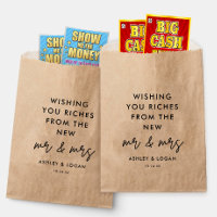 Wishing you Riches Wedding Scratchers Favour Bag