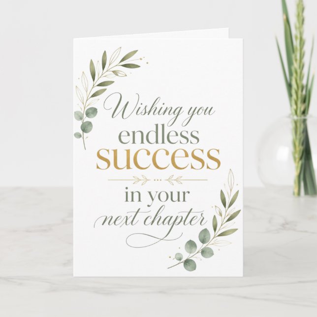 Wishing You Success in Your Next Chapter Card (Front)