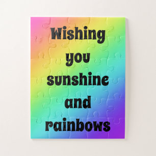 Wishing You Sunshine Rainbow Jigsaw Puzzle