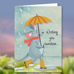 Wishing You Sunshine Through the Rain Inspiring Card