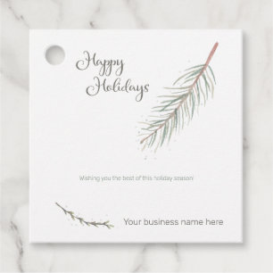 Wishing You the Best Business Holiday Logo Favour Tags