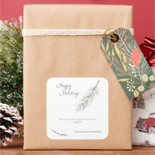 Wishing You the Best Business Holiday  Square Sticker