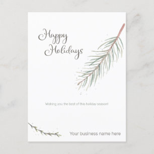 Wishing You the Best Evergreen Business Holiday  Postcard