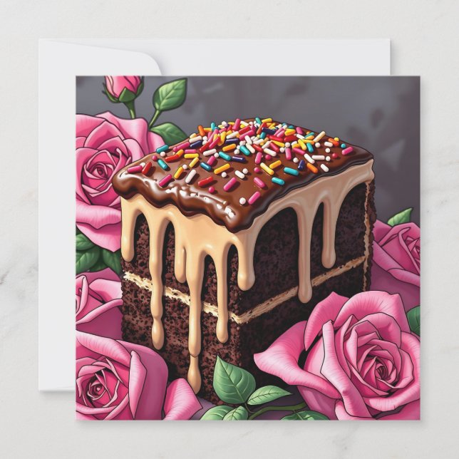 Wishing You the Sweetest Birthday | Cake Card (Front)