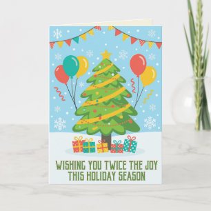 Wishing You Twice The Joy Birthday Card