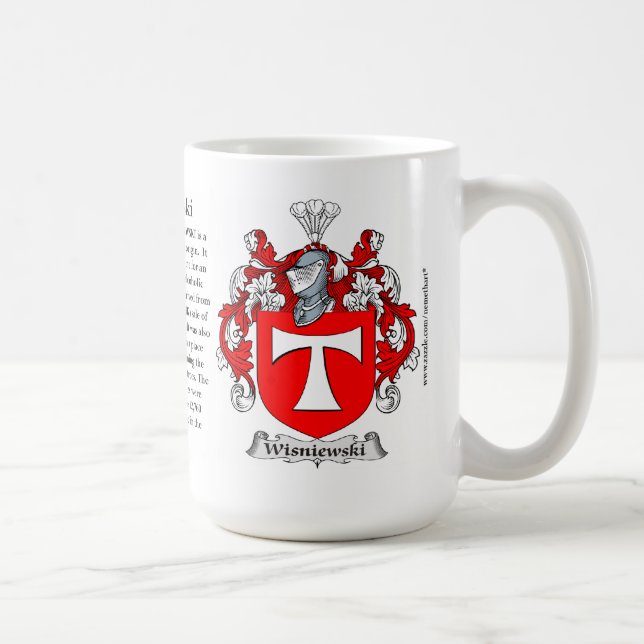 Wisniewski, the Origin, the Meaning and the Crest Coffee Mug (Right)