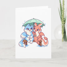Wisp and Ember Shared Umbrella Friendship Card