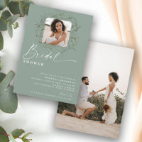 Wisps of Eucalyptus Greenery Photo Bridal Shower