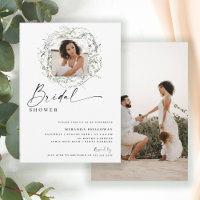 Wisps of Eucalyptus Greenery Photo Bridal Shower