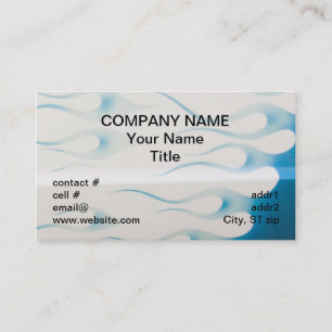 wispy blue hotrod flames business card