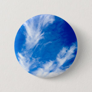 Wispy Clouds - Blue 6 Cm Round Badge