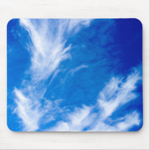 Wispy Clouds - Blue Mouse Mat