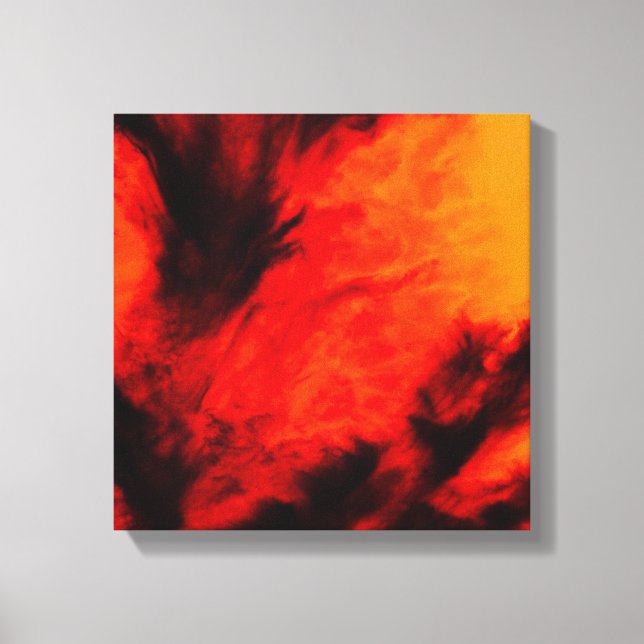 Wispy Clouds - Orange Canvas Print (Front)