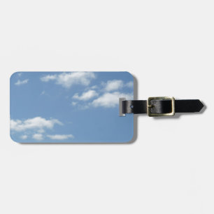 Wispy Clouds Powder Blue Sky Luggage Tag