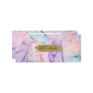 Wispy Ethereal Pastel Watercolor Gift Certificate Invitation