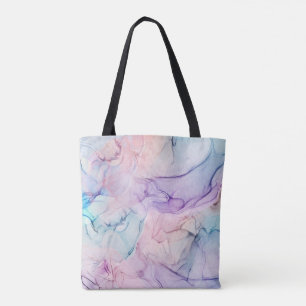 Wispy Ethereal Pastel Watercolor Inky Fantasy Glam Tote Bag