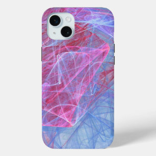 Wispy Fairy - Enchanting Abstract In Rose And Blue iPhone 15 Mini Case