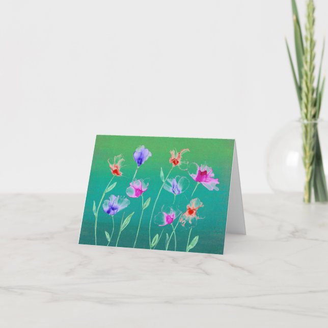 Wispy flowers Card (Front)