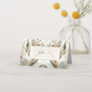 Wispy Greenery Modern Botanical Boho Wedding Place Card