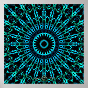 Wispy Looking Glass Mandala 2 Poster
