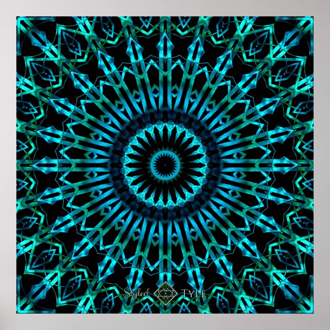 Wispy Looking Glass Mandala 2 Poster (Front)