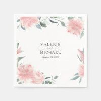 Wispy Pink Floral Botanical Wedding