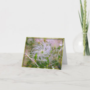 Wispy Pink Flower - Floral Notecard