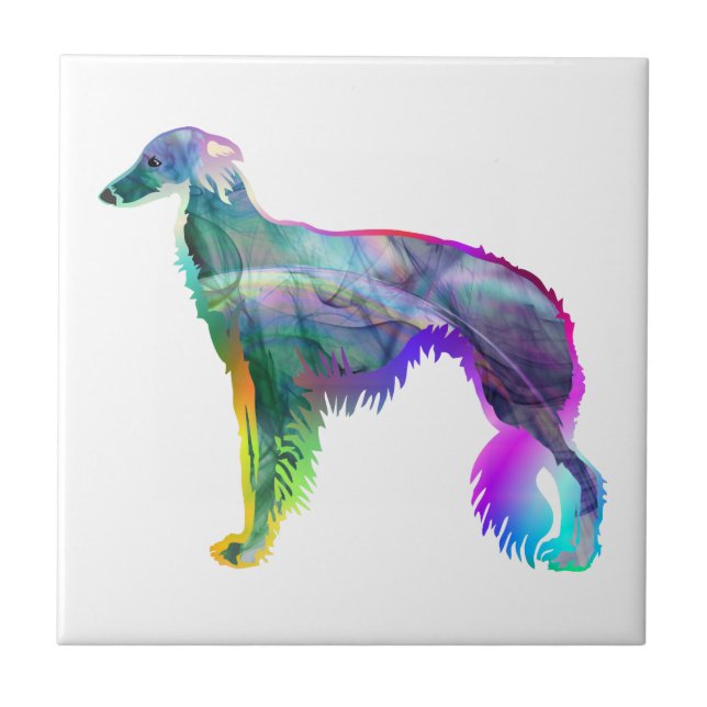 Wispy Silken Windhound  Tile (Front)