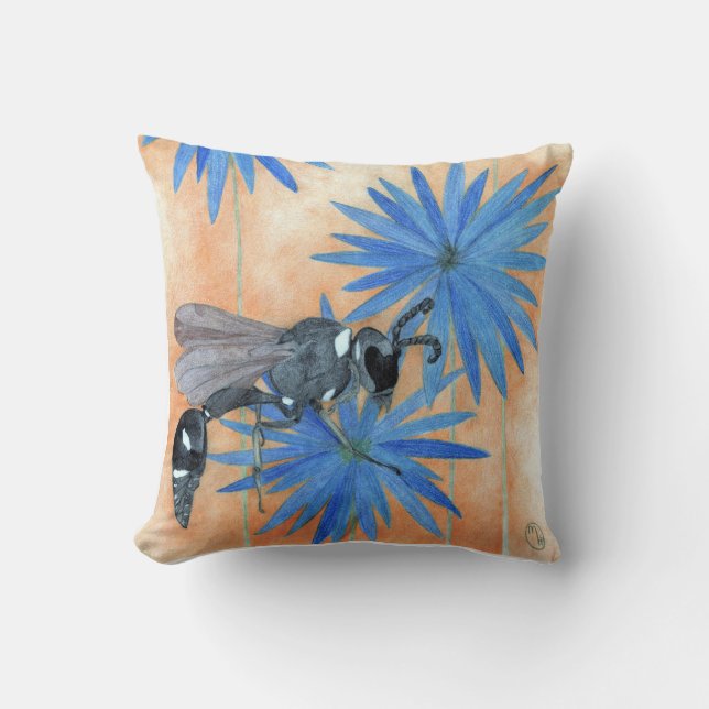 "Wispy Wasp" Cushion (Front)