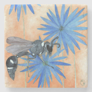 "Wispy Wasp" Stone Coaster