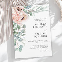 Wispy Watercolor Boho Poppies and Greenery Wedding