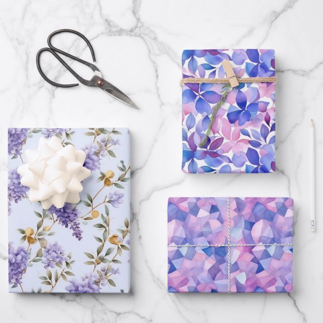 Wistaria wrapping paper (Front)