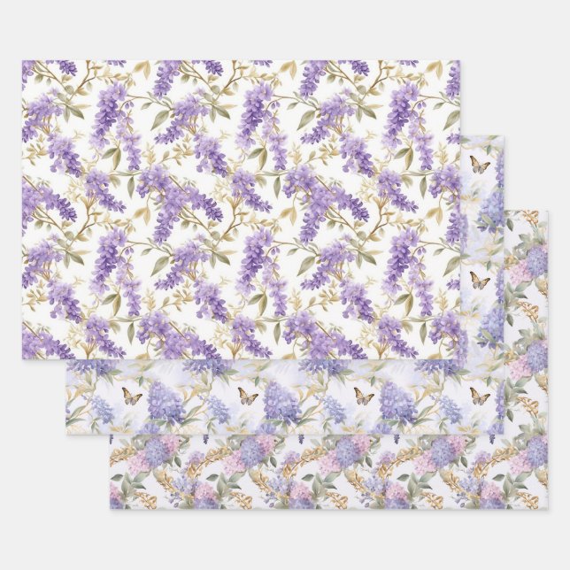 Wistaria wrapping paper (Set)