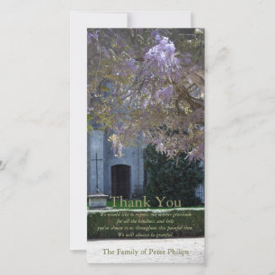Wisteria 2 Christian Sympathy Thank You Photo Card