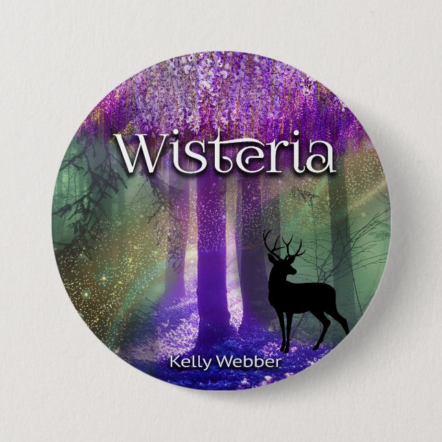 wisteria  7.5 cm round badge (Front)
