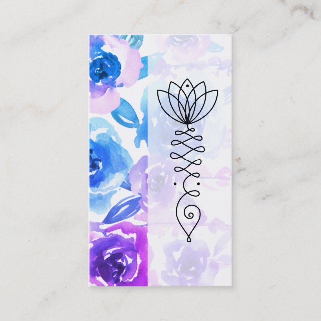 *~* Wisteria and Roses Path of Nirvana Flowers Business Card (Front)
