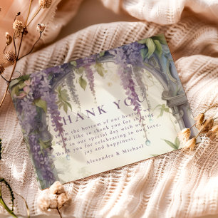 Wisteria Arch Botanical Wedding Thank You Card