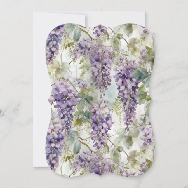 Wisteria Background Invitation (Front)