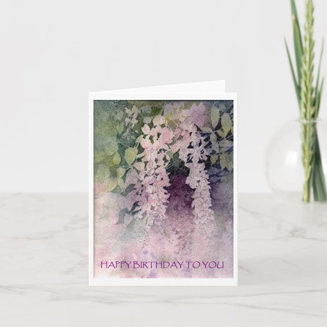 Wisteria Birthday Card (Front)