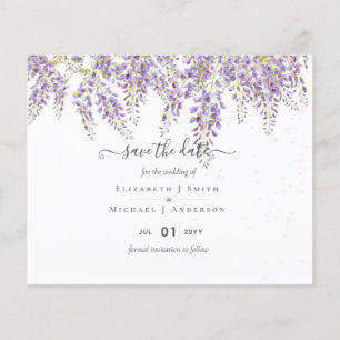 Wisteria Blue Wedding Save Dates BUDGET Flyer