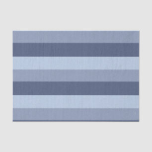 Wisteria Blues Blue Ombre Tonal Stripes Tissue Paper