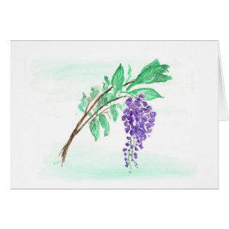 Wisteria Card, Horizontal