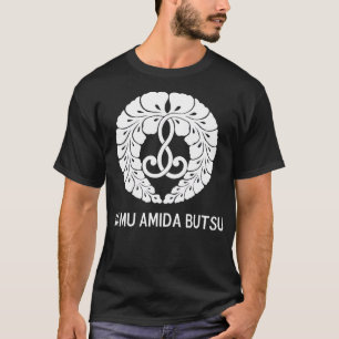 Wisteria Crest Namu Amida Butsu Design by Borgman T-Shirt