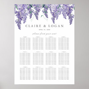 Wisteria Dusty Purple Wedding Seating Chart