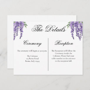 Wisteria Enclosure Details Card 