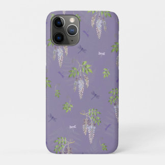 Wisteria, ferns, & Dragonflies iPhone 11 Pro Case