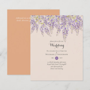 Wisteria Floral Garden Peach Wedding Sage