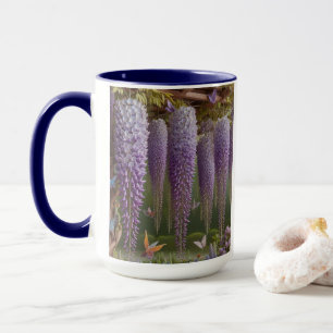 Wisteria Floral Purple Mug
