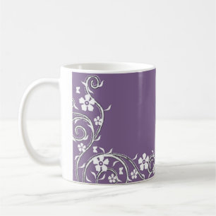 Wisteria Floral Swirls Coffee Mug