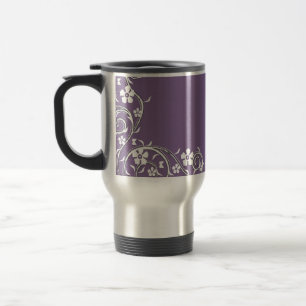 Wisteria Floral Swirls Travel Mug